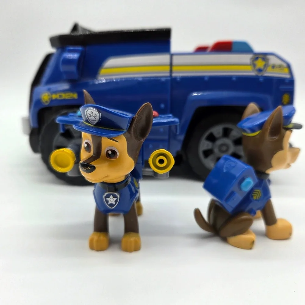Paw Patrol Police Cruiser Toy Vehicle Kids OS Blue Chase Figures Set‎
